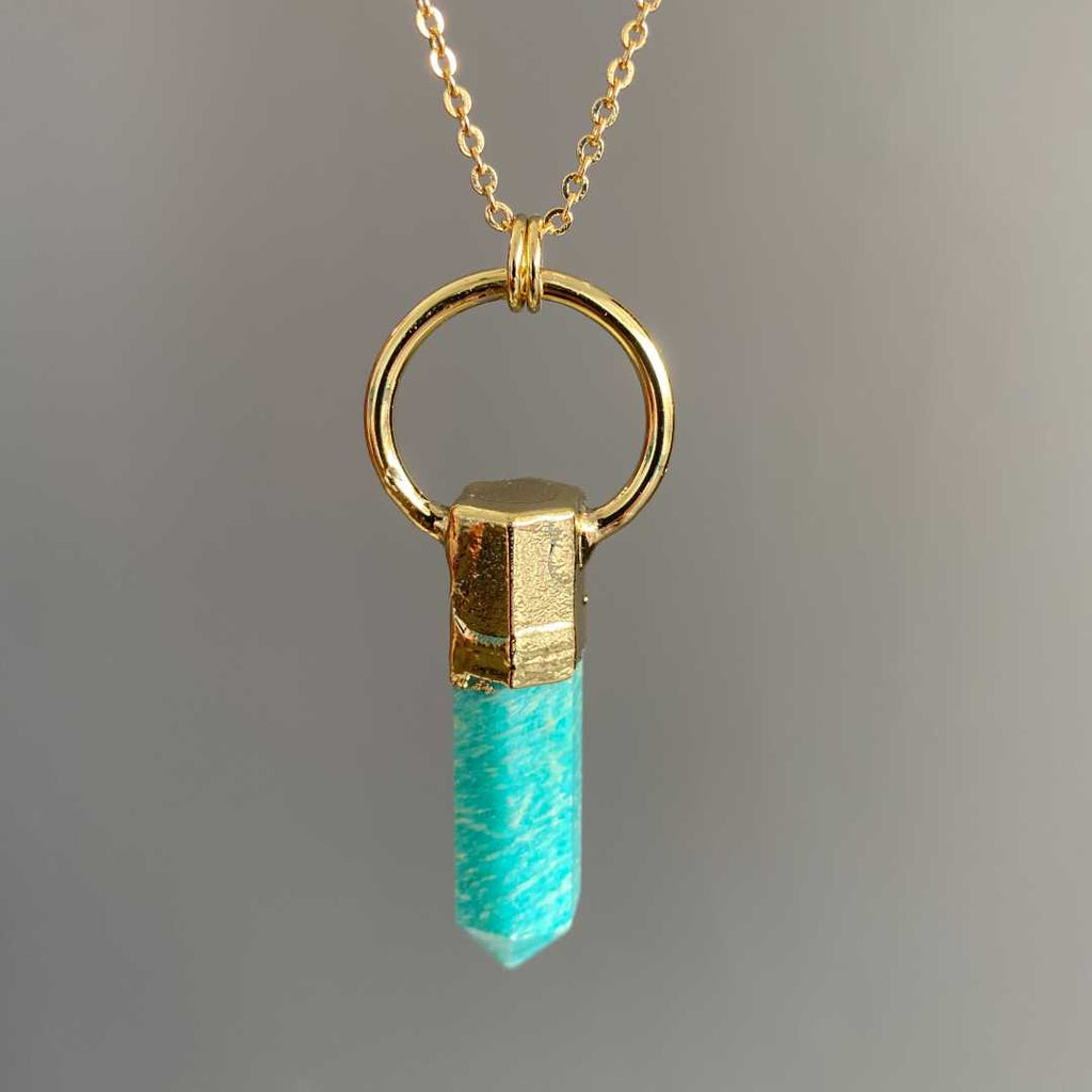 Amazonite ring point pendant necklace - Love To Shine On